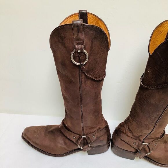 GOLDEN GOOSE LEATHER BOOTS BROWN SIZE 10 EUC - Picture 1 of 10